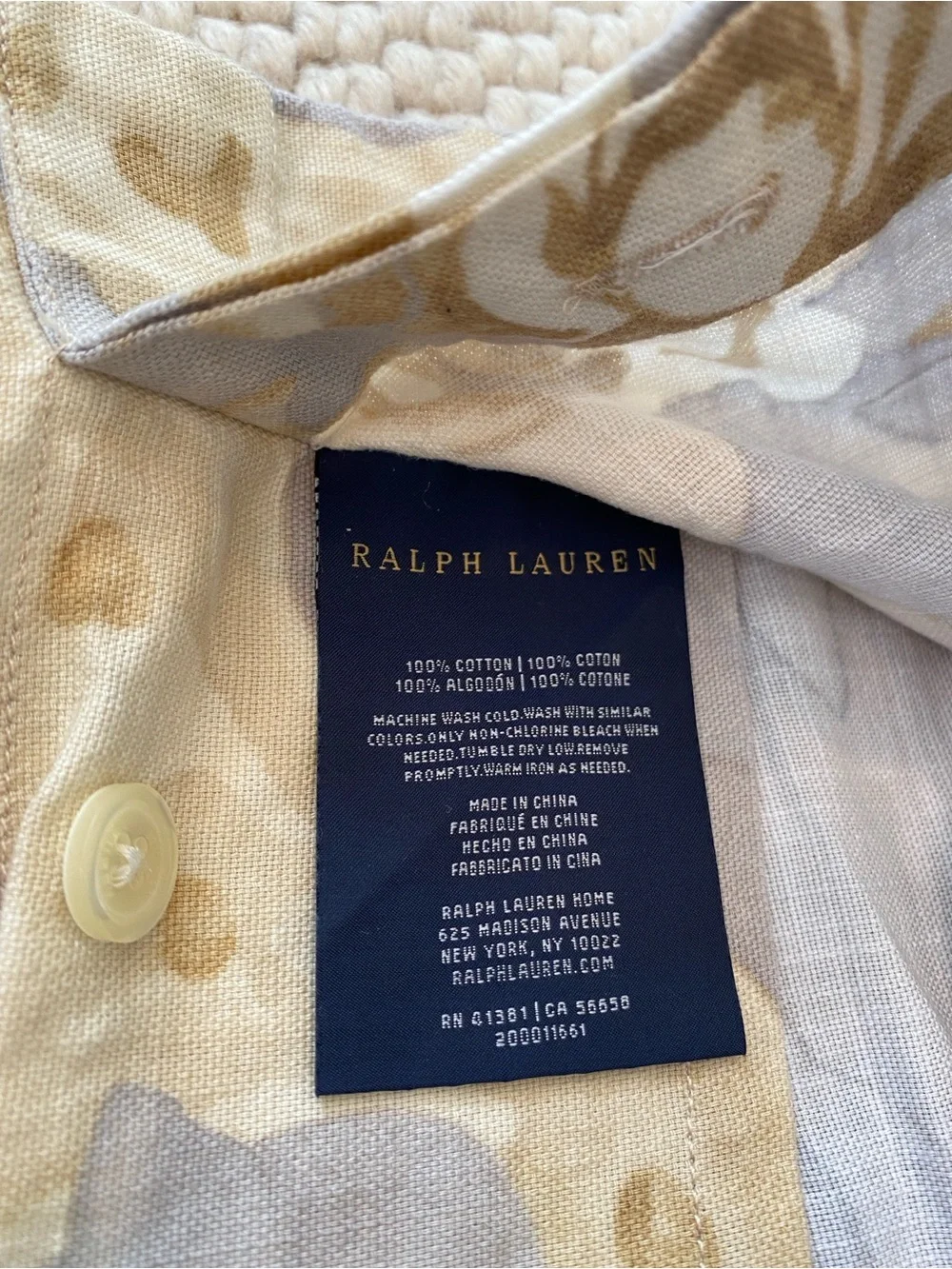 A Set of Two Ralph Lauren Hathersage Floral King Shams in a Woven Cotton